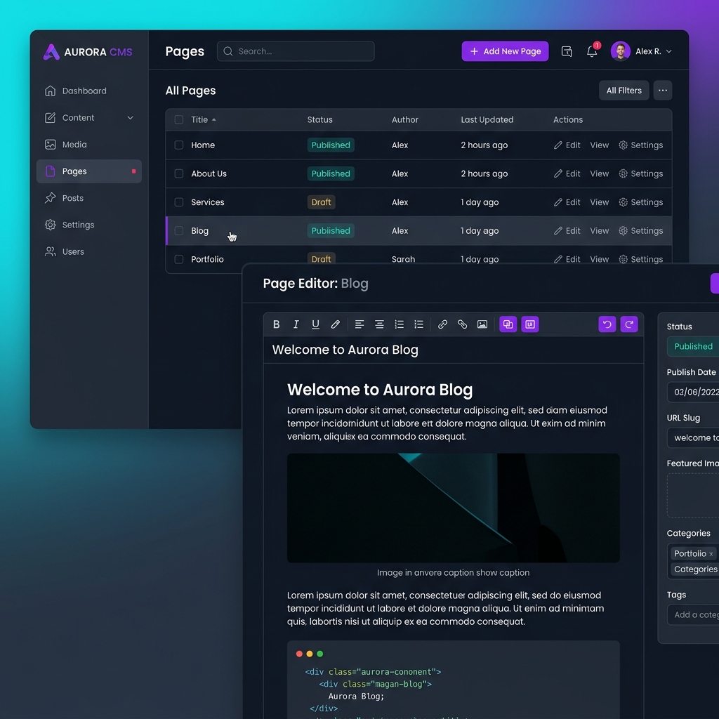 Aurora CMS — CMS
