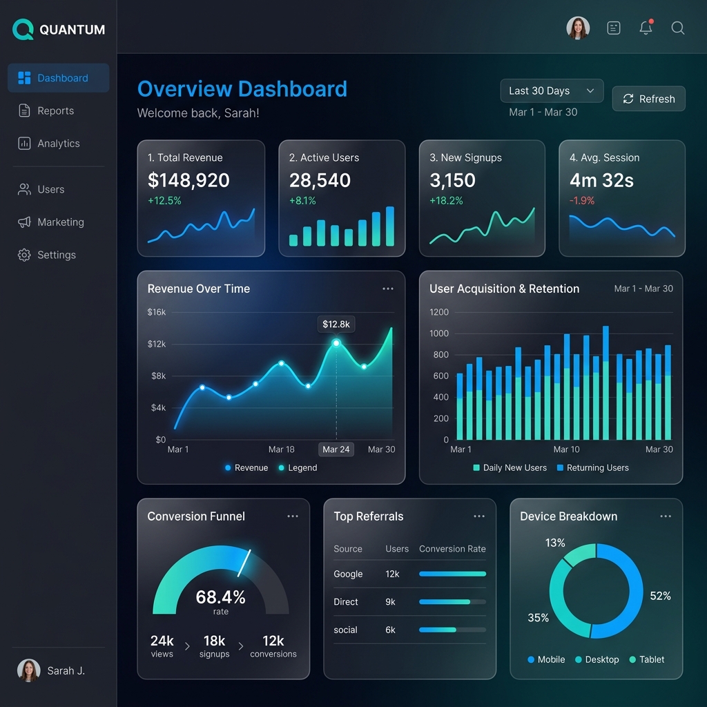 Quantum Analytics — Dashboard