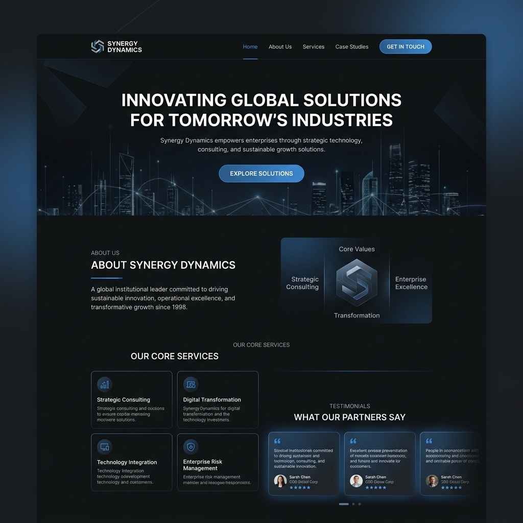 Synergy Dynamics — Site Institucional
